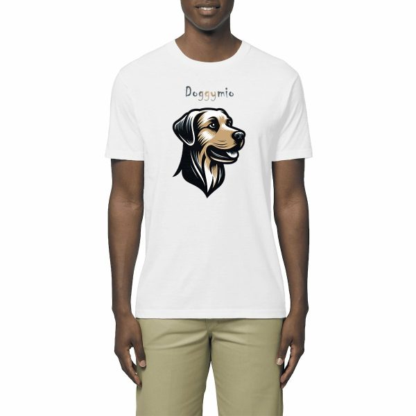 T-shirt chien unisexe léger, portrait couleur