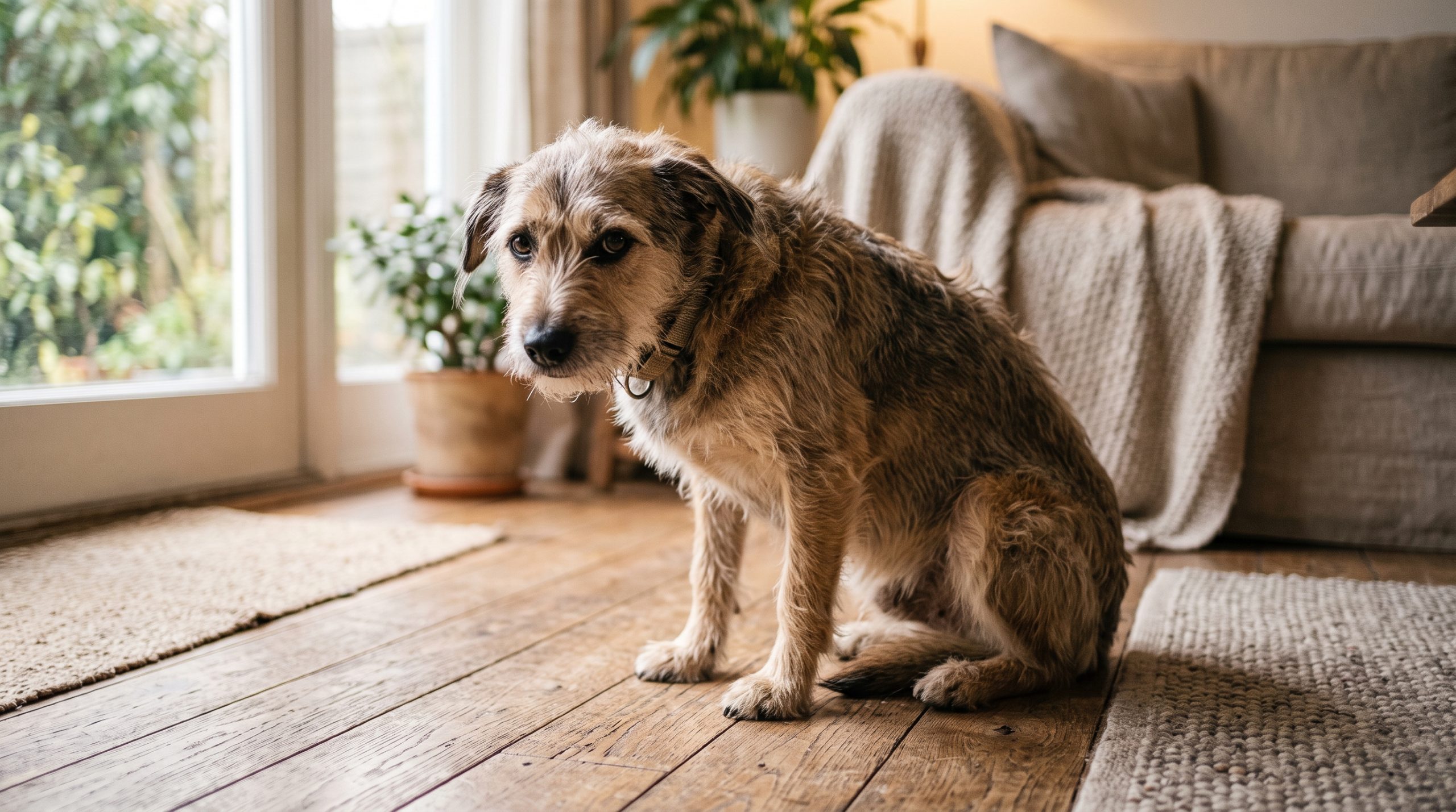 Mon chien tremble sans raison : causes probables et que faire